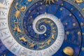 Astrological background with zodiac signs and symbol