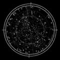 Astrological Celestial map of The Northern Hemisphere. Horoscope for January 1, 2021 (00:00 GMT).