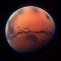 Astrological close-up image of the planet of Mars