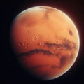 Astrological close-up image of the planet of Mars