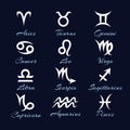 Astrological glyphs collection