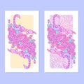 Astrological scorpio vertical banners Royalty Free Stock Photo