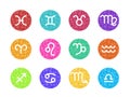 Astrological sign in abstract star background circle vector desig Royalty Free Stock Photo