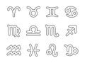 Astrological signs of the zodiac. Coloring Page Royalty Free Stock Photo