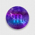 Astrological symbol of Scorpio. Abstract vector shiny western Zodiac Horoscope sign Royalty Free Stock Photo