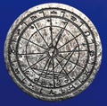 Astrological wheel on stone Royalty Free Stock Photo