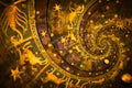 Astrology and alchemy sign background illustration Royalty Free Stock Photo