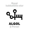 Astrology: ALGOL (The Royal Behenian kabbalistic star) Royalty Free Stock Photo