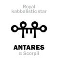 Astrology: ANTARES (The Royal Behenian kabbalistic star) Royalty Free Stock Photo