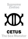 Astrology: Supreme Zodiac: CETUS (The Sea Monster) ÃÂ«The ChaosÃÂ» Royalty Free Stock Photo