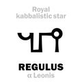 Astrology: REGULUS (The Royal Behenian kabbalistic star) Royalty Free Stock Photo