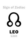 Astrology: Sign of Zodiac LEO (The Lion) Royalty Free Stock Photo