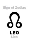 Astrology: Sign of Zodiac LEO (The Lion) Royalty Free Stock Photo