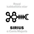 Astrology: SIRIUS (The Royal Behenian kabbalistic star) Royalty Free Stock Photo
