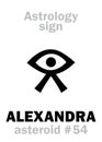 Astrology: asteroid ALEXANDRA