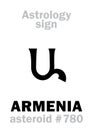 Astrology: asteroid ARMENIA
