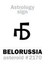 Astrology: asteroid BELORUSSIA