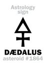 Astrology: asteroid DÃâ DALUS Royalty Free Stock Photo