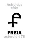 Astrology: asteroid FREIA