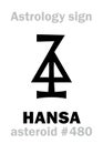 Astrology: asteroid HANSA