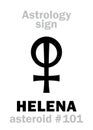 Astrology: asteroid HELENA (Helen of Troy)