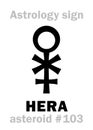 Astrology: asteroid HERA Royalty Free Stock Photo
