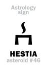 Astrology: asteroid HESTIA Royalty Free Stock Photo