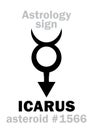 Astrology: asteroid ICARUS Royalty Free Stock Photo