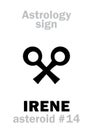 Astrology: asteroid IRENE