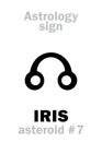 Astrology: asteroid IRIS Royalty Free Stock Photo