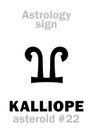 Astrology: asteroid KALLIOPE