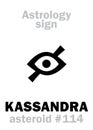 Astrology: Asteroid KASSANDRA &#x28;Cassandra&#x29;