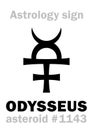 Astrology: asteroid ODYSSEUS (Ulysses) Royalty Free Stock Photo