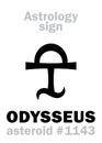 Astrology: asteroid ODYSSEUS (Ulyxes) Royalty Free Stock Photo