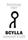 Astrology: asteroid SCYLLA Royalty Free Stock Photo