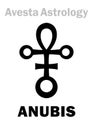 Astrology: astral planet ANUBIS Royalty Free Stock Photo