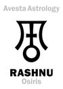 Astrology: astral planet RASHNU (Osiris)