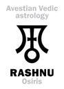 Astrology: astral planet RASHNU (Osiris)