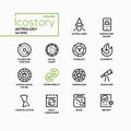 Astrology concept - line design style icons set
