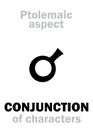 Astrology: CONJUNCTION (aspect) Royalty Free Stock Photo