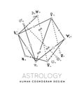 Astrology cosmogram vector background Royalty Free Stock Photo