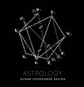 Astrology cosmogram vector background Royalty Free Stock Photo