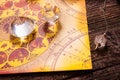 Astrology with crystals Royalty Free Stock Photo
