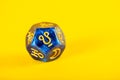 Astrology Dice with symbol of Ketu