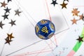 Astrology Dice with symbol of the planet Pluto Royalty Free Stock Photo