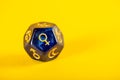 Astrology Dice with symbol of the planet Venus Royalty Free Stock Photo