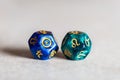 Astrology Dice with zodiac symbol of Leo and its ruling celestial body the Sun Royalty Free Stock Photo