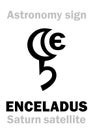 Astrology: ENCELADUS (Saturn's satellite VI) Royalty Free Stock Photo
