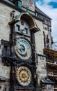 Astrology and esotericism. Ancient astronomical clock in Prague. The journey through Central Europe Royalty Free Stock Photo