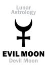 Astrology: EVIL MOON (Devil Moon) Royalty Free Stock Photo